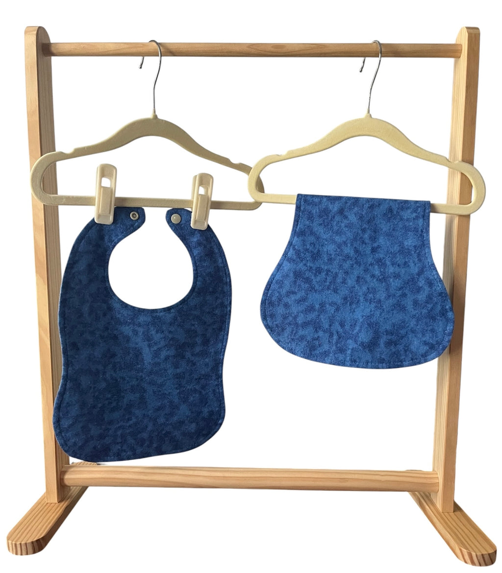 Reversible Baby Bib and Burp Cloth Set- Dinosaurs