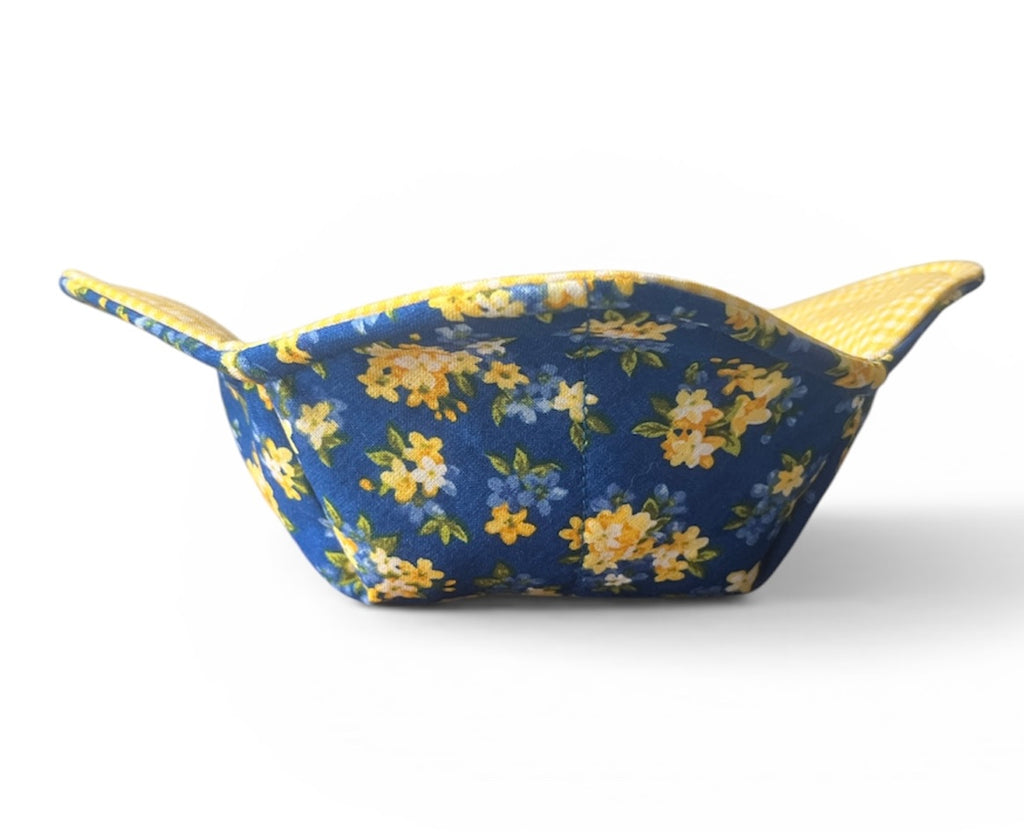 Reversible Bowl Cozy- Blue Floral