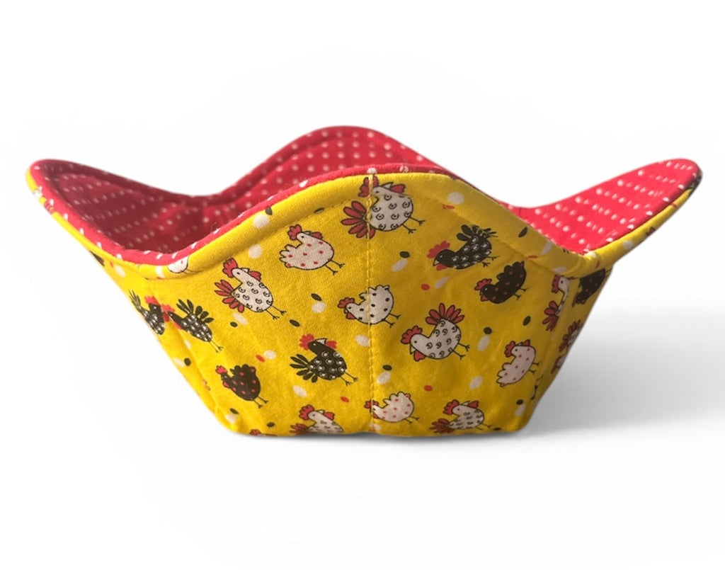 Reversible Bowl Cozy- Chickens