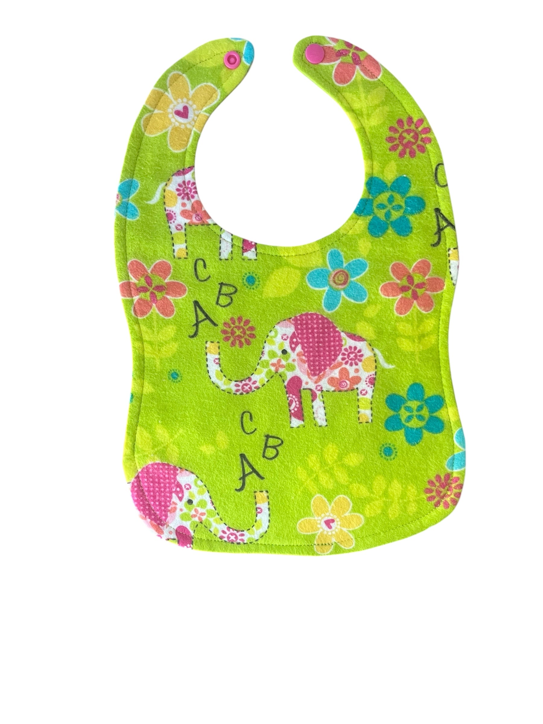 Reversible Baby Bib- ABC Elephant