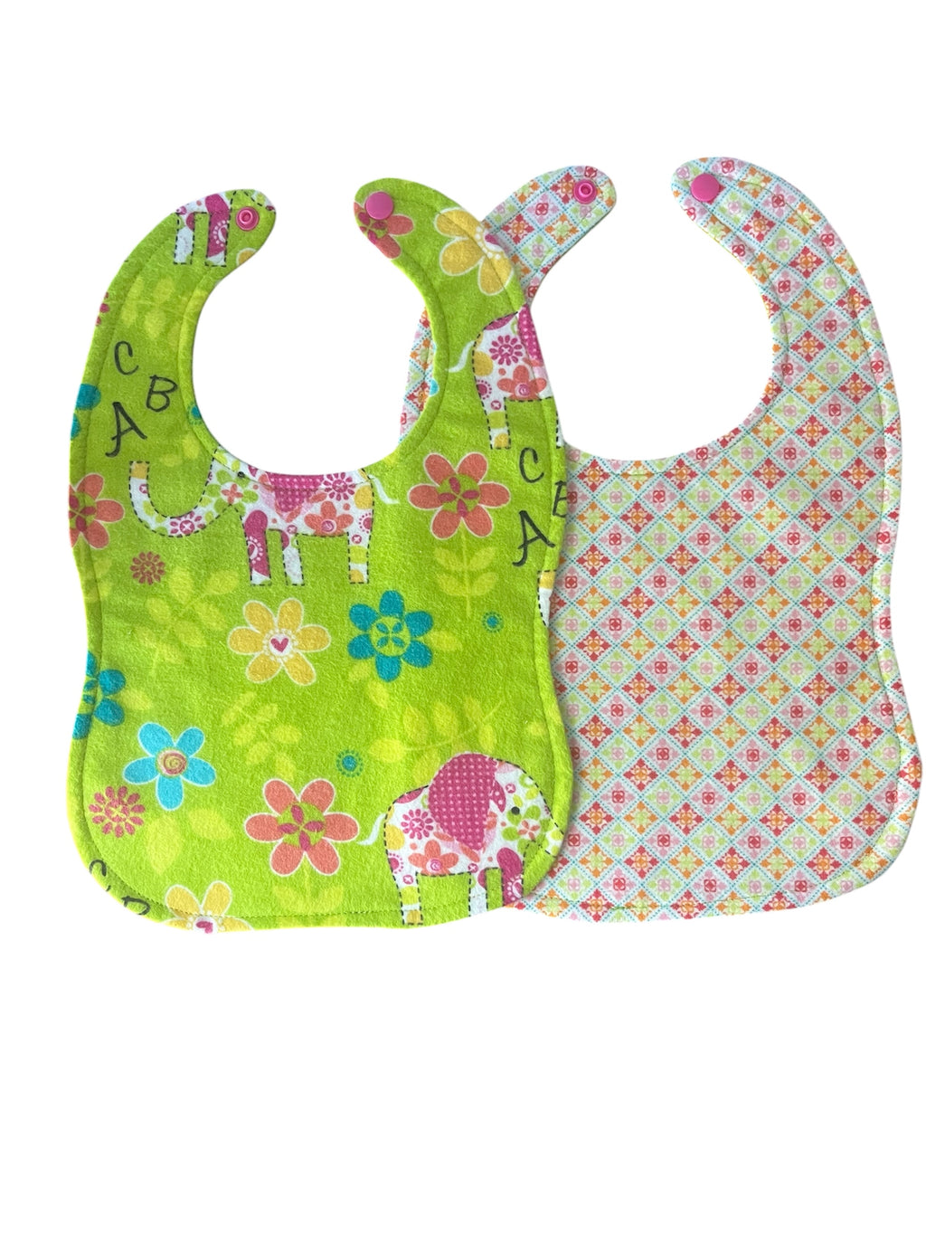 Reversible Baby Bib- ABC Elephant