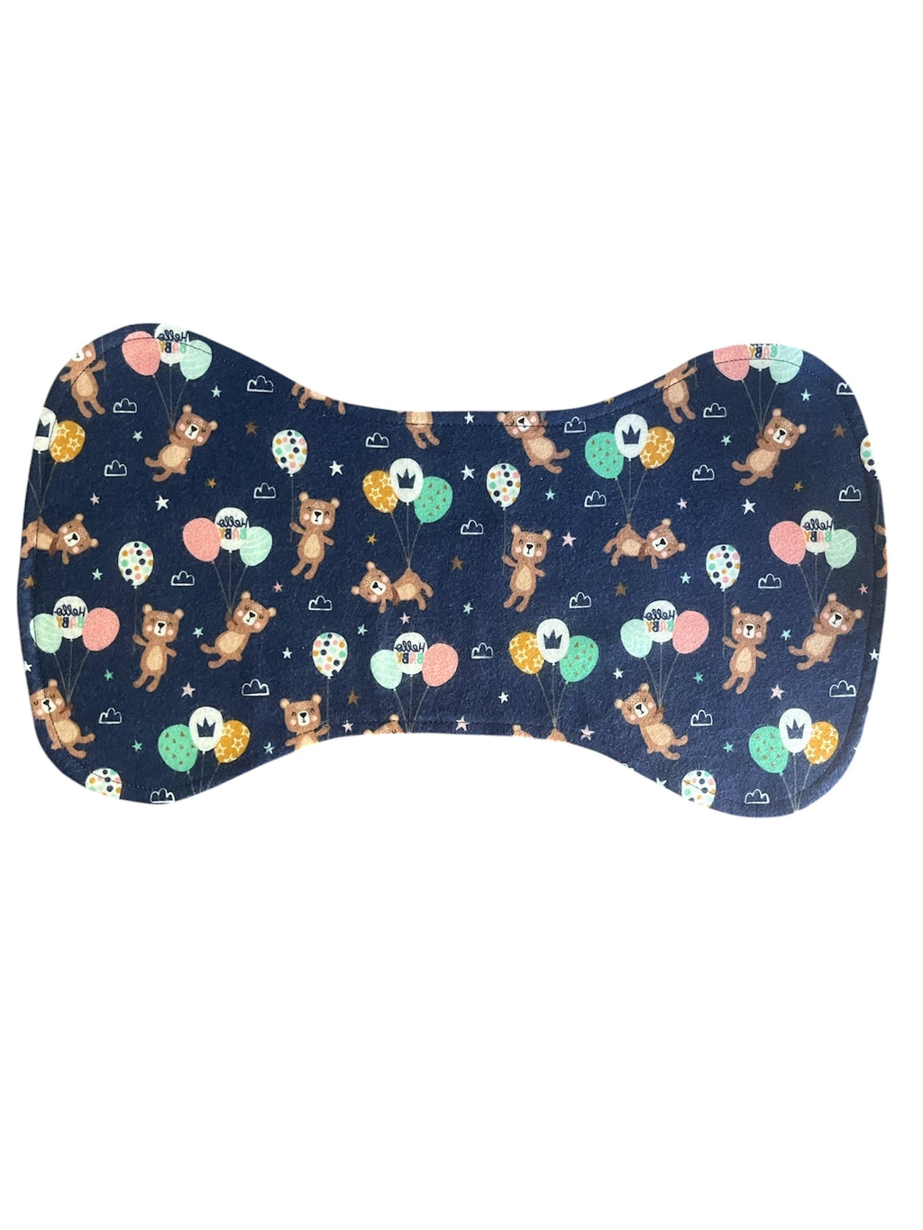 Reversible Contour Baby Burp Cloth- Hello Baby, Bears