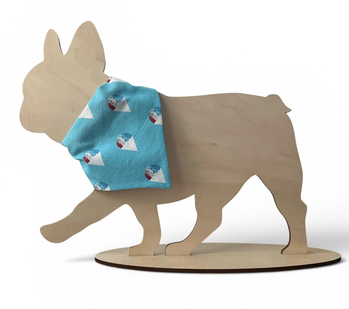 Over The Collar Dog Bandana, LARGE, Snow Cones