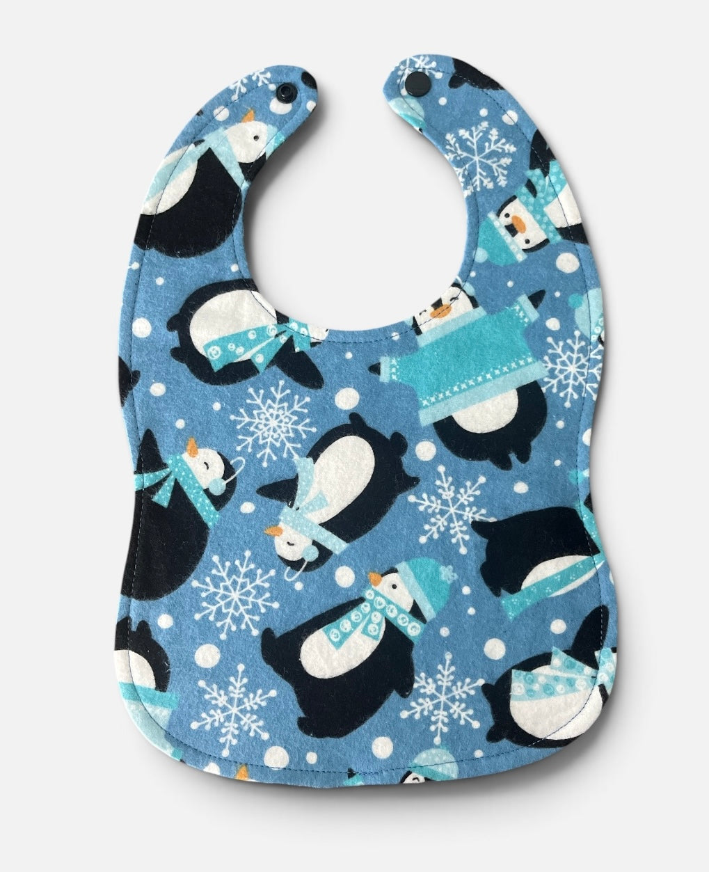 Reversible Baby Bib- Penguins