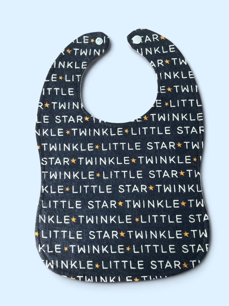 Reversible Baby Bib- Stargazing Bunny