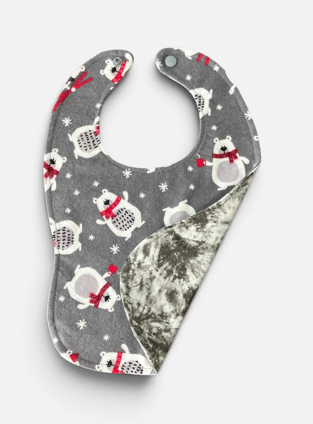Reversible Baby Bib- Polar Bears