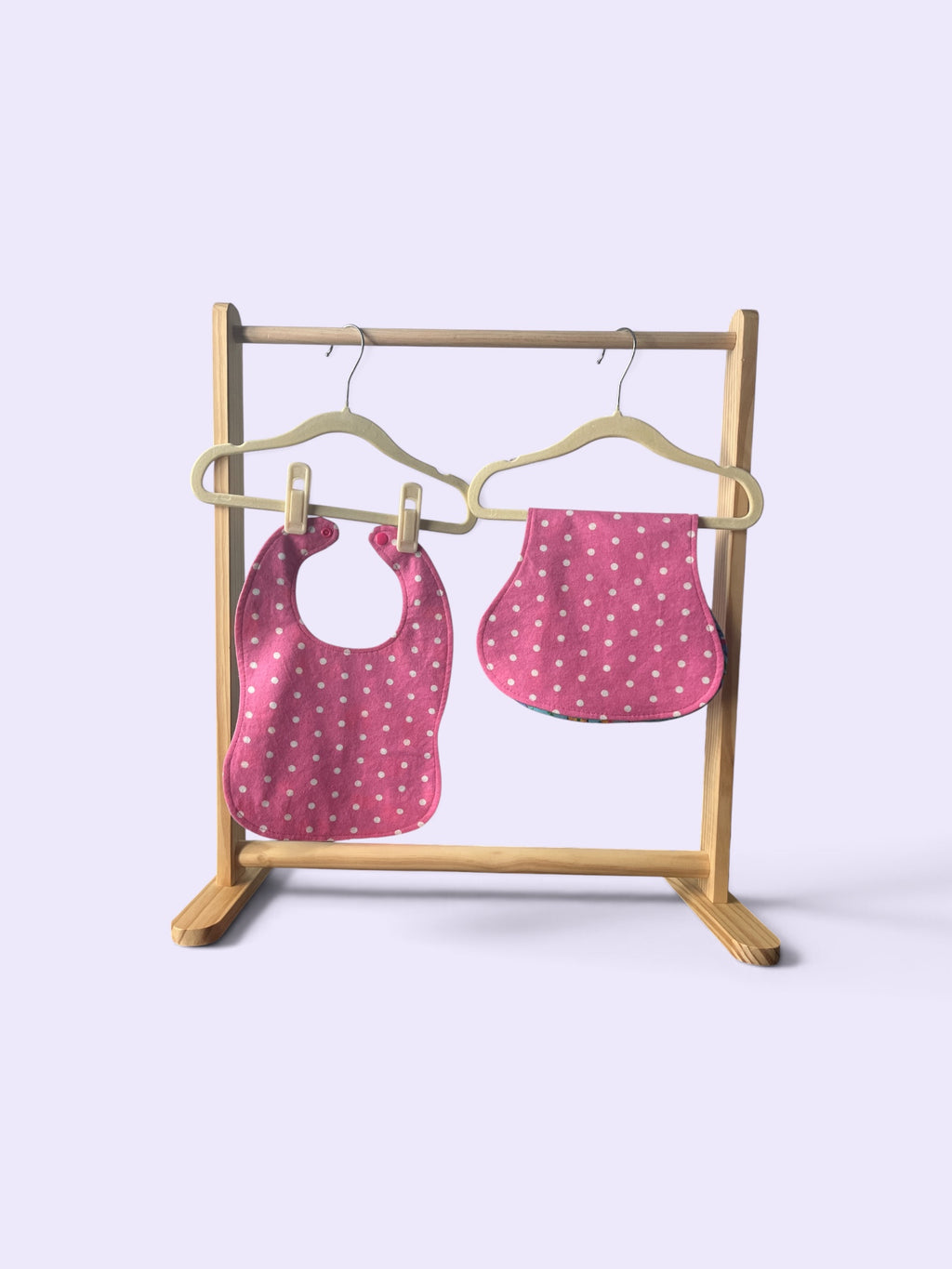 Reversible Baby Bib and Burp Cloth Set- Blue Insects